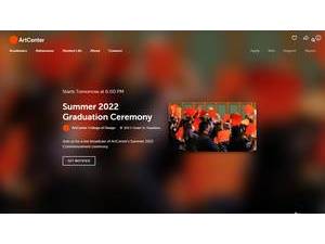 ArtCenter College of Design's official website homepage screenshot