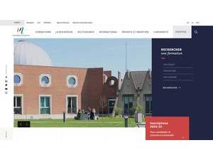 Artois University's official website homepage screenshot