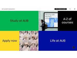 Arts University Bournemouth's official website homepage screenshot