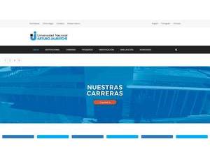 Arturo Jauretche National University's official website homepage screenshot