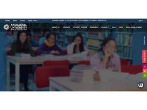 Arunachal University of Studies's official website homepage screenshot