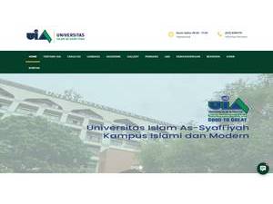 As-Syafiiyah Islamic University's official website homepage screenshot