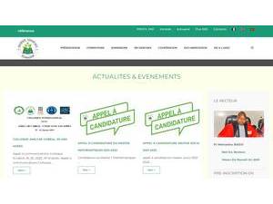 Assane SECK University of Ziguinchor's official website homepage screenshot