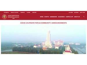 Assumption University's official website homepage screenshot