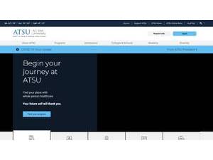 A.T. Still University's official website homepage screenshot