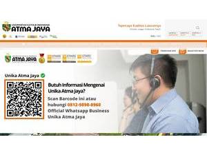 Atma Jaya Catholic University of Indonesia's official website homepage screenshot