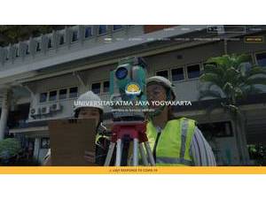 Atma Jaya University, Yogyakarta's official website homepage screenshot