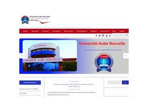 Aube Nouvelle University's official website homepage screenshot