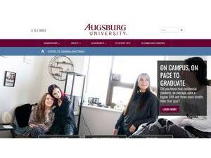 Augsburg University's official website homepage screenshot