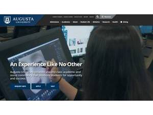 Augusta University's official website homepage screenshot