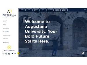 Augustana University's official website homepage screenshot