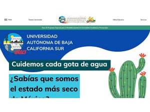 Autonomous University of Baja California Sur's official website homepage screenshot