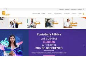 Autonomous University of Bucaramanga's official website homepage screenshot