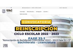 Autonomous University of Campeche's official website homepage screenshot