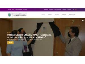 Autonomous University of Chihuahua's official website homepage screenshot