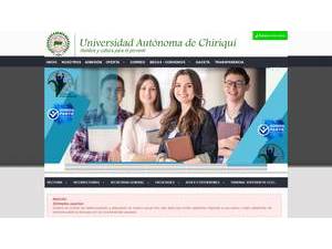Autonomous University of Chiriqui's official website homepage screenshot