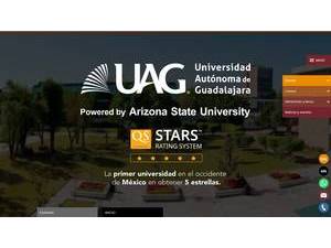 Autonomous University of Guadalajara's official website homepage screenshot