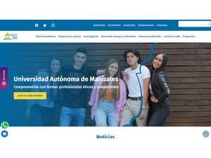 Autonomous University of Manizales's official website homepage screenshot