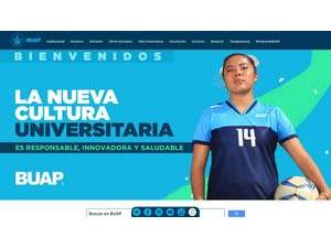 Autonomous University of Puebla's official website homepage screenshot