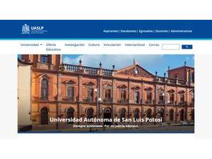 Autonomous University of San Luis Potosí's official website homepage screenshot