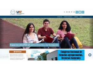 Autonomous University of Tamaulipas's official website homepage screenshot