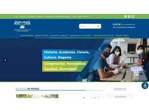 Autonomous University of the State of Morelos's official website homepage screenshot