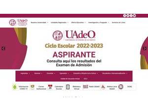 Autonomous University of the West's official website homepage screenshot