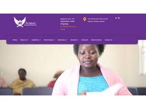 Avance International University's official website homepage screenshot