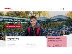 AVANS University of Applied Sciences's official website homepage screenshot