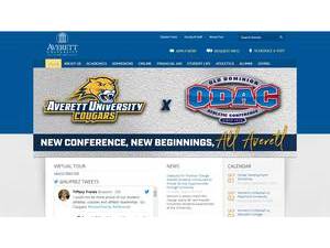 Averett University's official website homepage screenshot