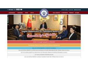 Aydin Adnan Menderes Üniversitesi's official website homepage screenshot