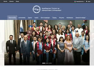 Azerbaijan Tourism and Management University's official website homepage screenshot