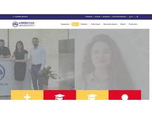 Azerbaijan University's official website homepage screenshot
