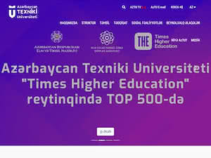 Azerbaycan Texniki Universiteti's official website homepage screenshot
