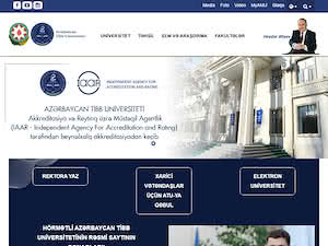 Azerbaycan Tibb Universiteti's official website homepage screenshot