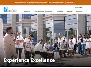 Azim Premji University's official website homepage screenshot