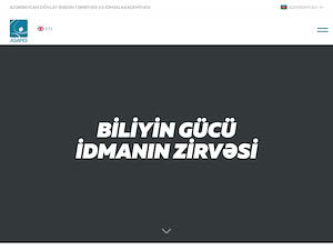 Azərbaycan Dövlət Bədən Tərbiyəsi və Idman Akademiyasi's official website homepage screenshot