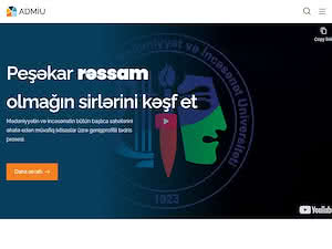 Azərbaycan Dövlət Mədəniyyət və Incəsənət Universiteti's official website homepage screenshot