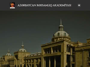 Azərbaycan Dövlət Rəssamliq Akademiyası's official website homepage screenshot