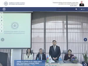 Azərbaycan Əmək və Sоsial Münasibətlər Akademiyası's official website homepage screenshot