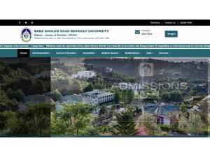 Baba Ghulam Shah Badhshah University's official website homepage screenshot