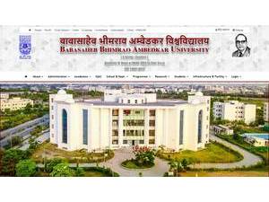 Babasaheb Bhimrao Ambedkar University's official website homepage screenshot