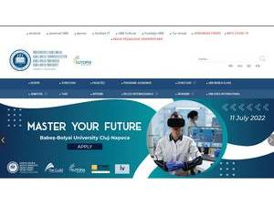 Babes-Bolyai University's official website homepage screenshot