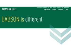 Babson College's official website homepage screenshot