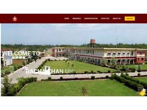 Bacha Khan University's official website homepage screenshot