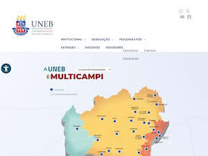 Bahia State University's official website homepage screenshot