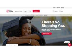 Baker College's official website homepage screenshot