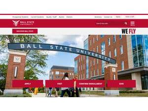 Ball State University's official website homepage screenshot