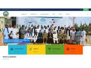 Balochistan University of Engineering and Technology's official website homepage screenshot