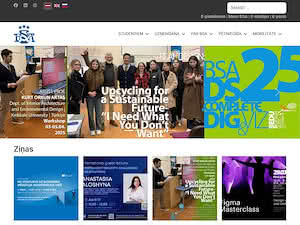 Baltic International Academy's official website homepage screenshot